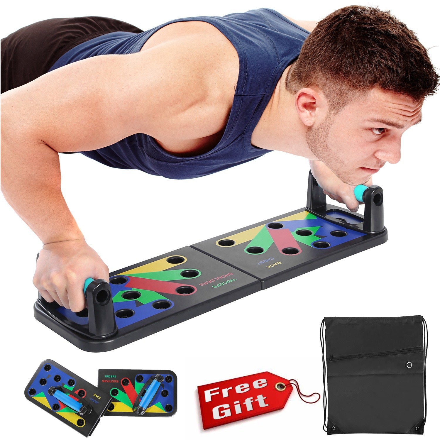 Monitoiminen Push-ups Fitness Boardin kiinnitysapu