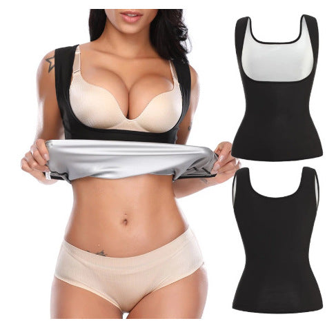 Fitness Korsetti Miesten Muotoiluvaatteet Lämpöpaita Hiki Body Shaper Vest Bodysuit