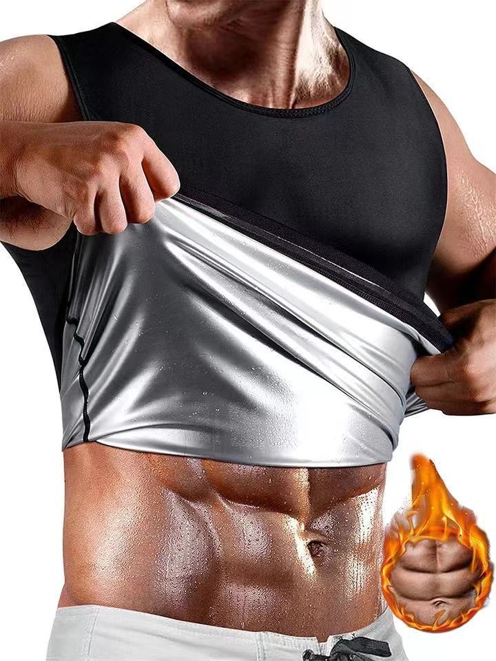 Corset de Fitness pour hommes, vêtement sculptant la chaleur, chemise anti-transpiration, gilet modelant le corps