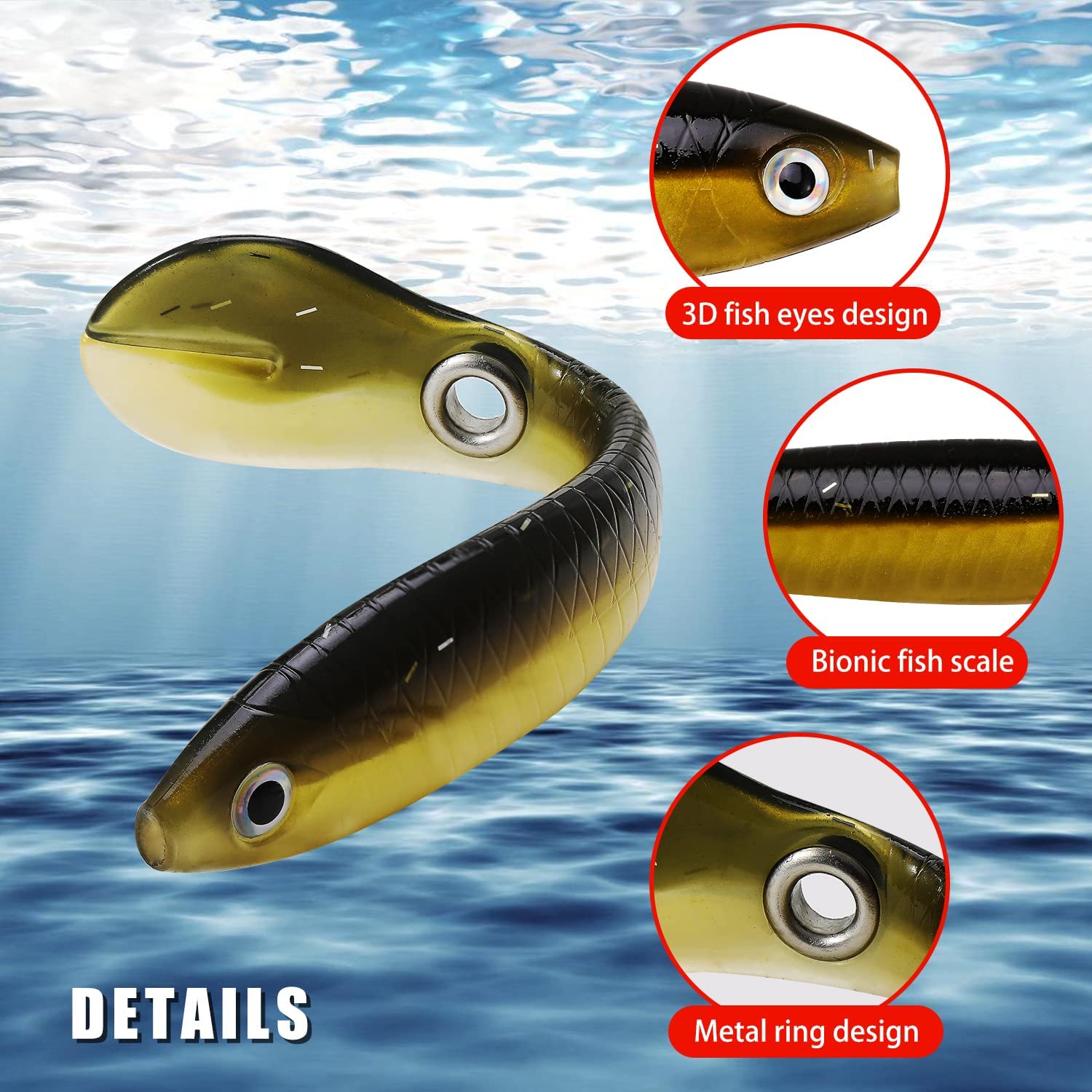 Puolivuosittainen alennus -49 %🐠Soft Bionic kalastusuistimet wd Hooks 