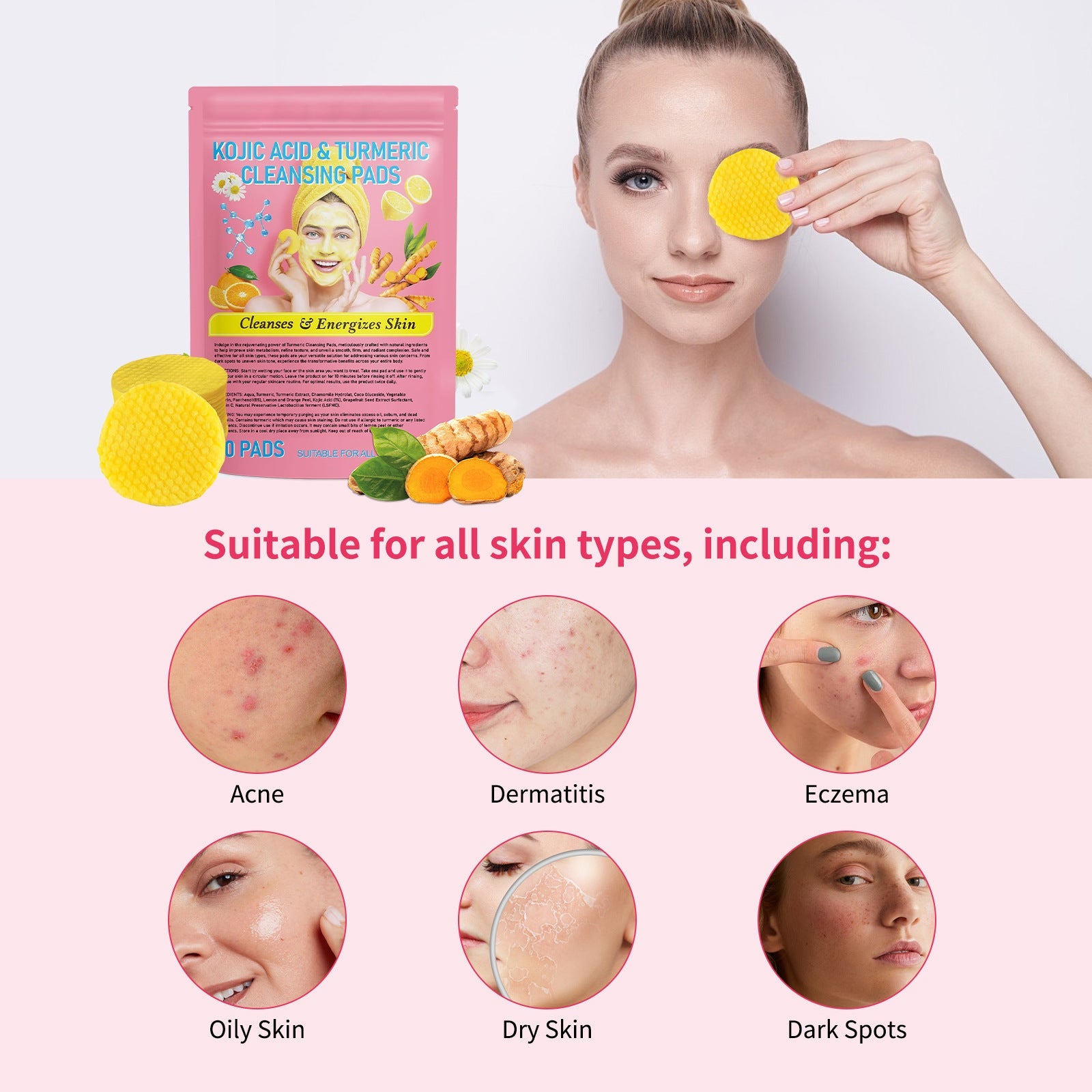 Turmeric Kojic Acid Cleansing Pads