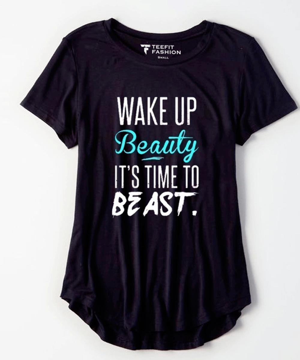 Buy WAKE UP BEAUTY HALF SLEEVE WOMEN TEE