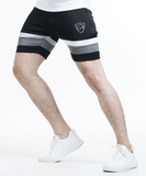 Buy BLACK SHORTS WITH WHITE AND GREY PANELS