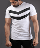 Buy WHITE CREW NECK TEE WITH PRINT