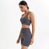 Costume de sport Push Up pour femmes, soutien-gorge, short sans couture