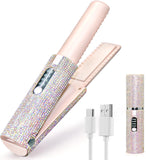 2 in 1 Portable Diamond Silk Straightener