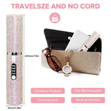 2 in 1 Portable Diamond Silk Straightener